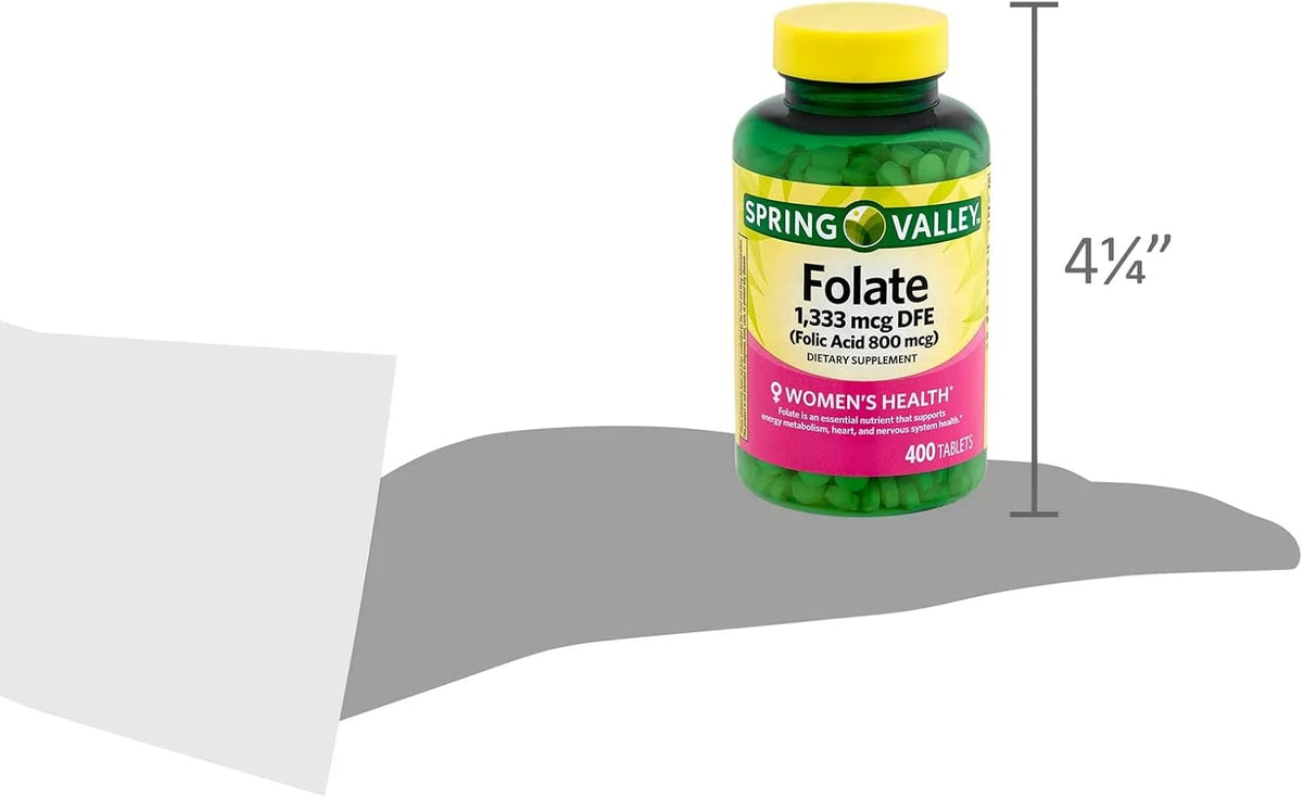 Folate 1,333 mcg DFE Food Supplement, 400 Tablets + Ebook Bundle - görsel 6