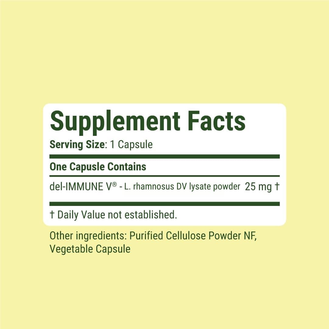 Del-Immune V Daily by Stellar Biotics - All-Natural Metabiotic Immune Support & Gut Health - 60 Capsules - görsel 3