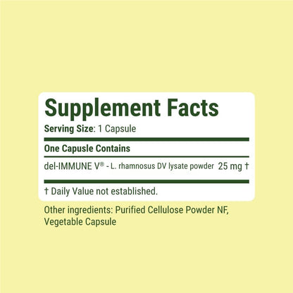Del-Immune V Daily by Stellar Biotics - All-Natural Metabiotic Immune Support & Gut Health - 60 Capsules