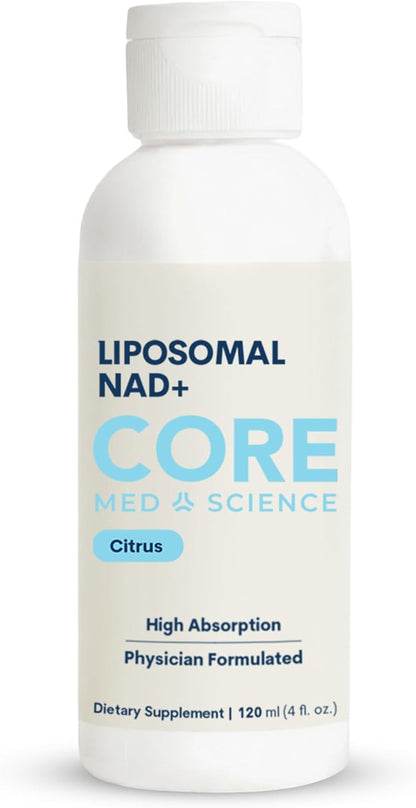 Core Med Science Liposomal NAD+ Supplement – 100 mg, High Absorption, Physician-Developed – 120 ml (30 Servings)