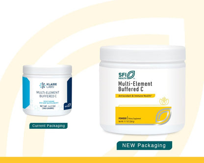 Klaire Labs Multi-Element Buffered C Powder with Quercetin & L-Glutathione - 260g (65 Servings)
