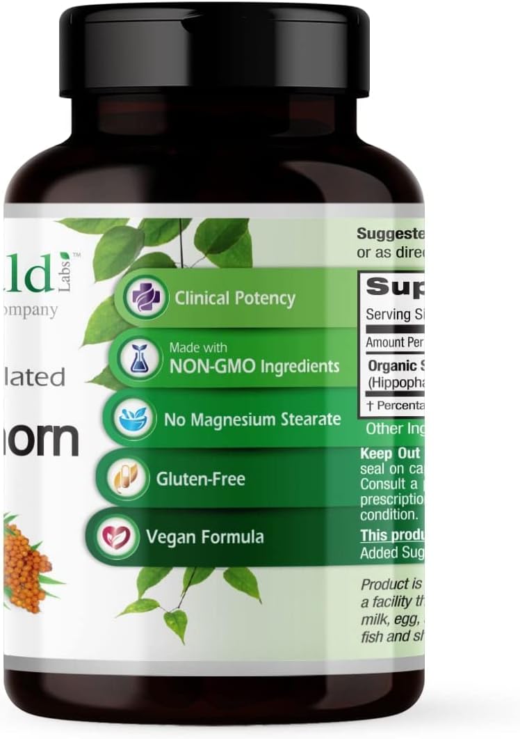 EMERALD LABS Sea Buckthorn - Food Supplement with Vitamins C, E & Omega 7 - 60 Vegetable Capsules - görsel 3