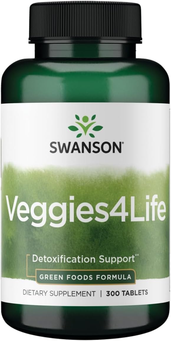 Swanson Veggies4Life - Whole Food Vegetable Supplement, 300 Tablets - görsel 1