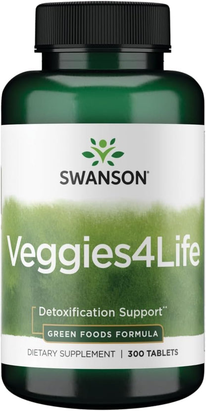 Swanson Veggies4Life - Whole Food Vegetable Supplement, 300 Tablets