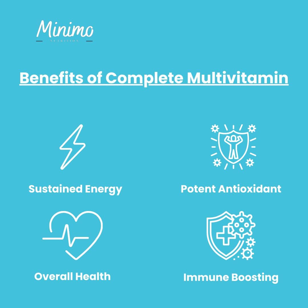 Minimo Nutrition Complete Multivitamin + Immunity Boost - 60 Capsules (30 Servings) - görsel 4