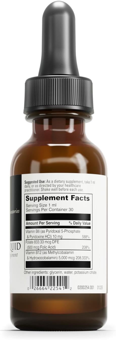 DAVINCI Labs B-12 MC Liquid - 5000mcg Vitamin B12 with B6 and Folate, 30 ml - görsel 2