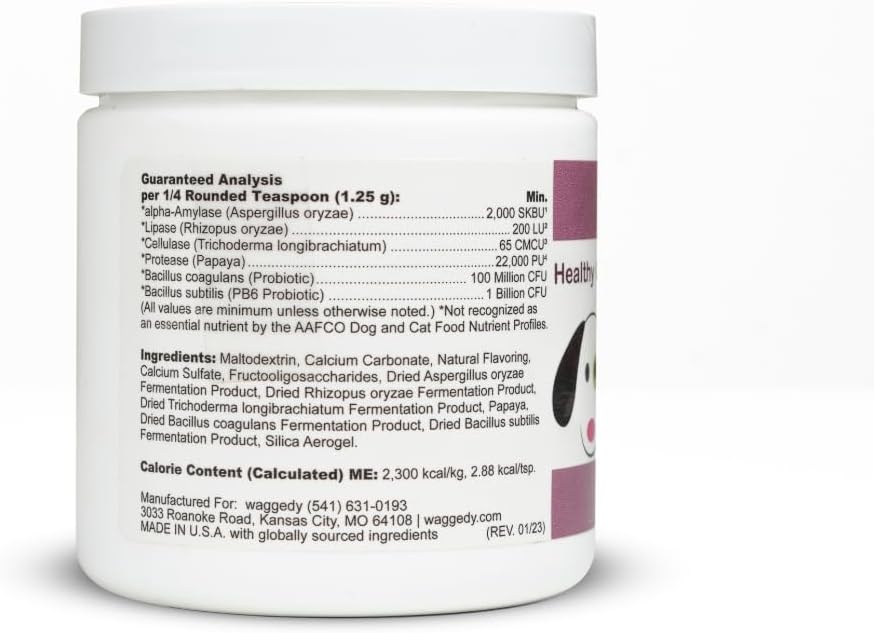 Waggedy Advanced Dog Probiotics Gut and Digestion Food Topper – Probiotic Powder with Digestive Enzymes & Papaya – Gentle Probiotics for Dogs 6+ Weeks – Supports Gut Balance, Comfort & Immune Health - görsel 9