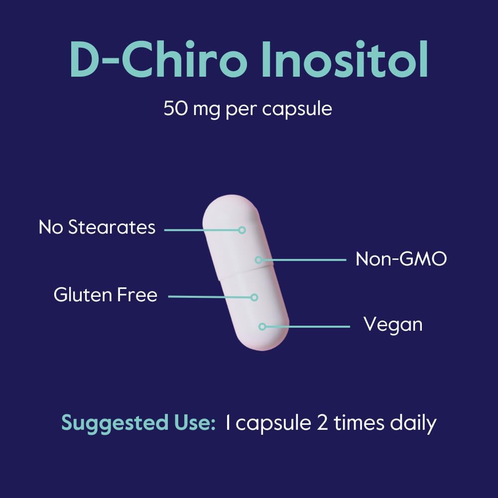 BESTVITE D-Chiro Inositol (120 Vegetarian Capsules) - No Stearates - Vegan - Non-GMO - Gluten-free - görsel 6