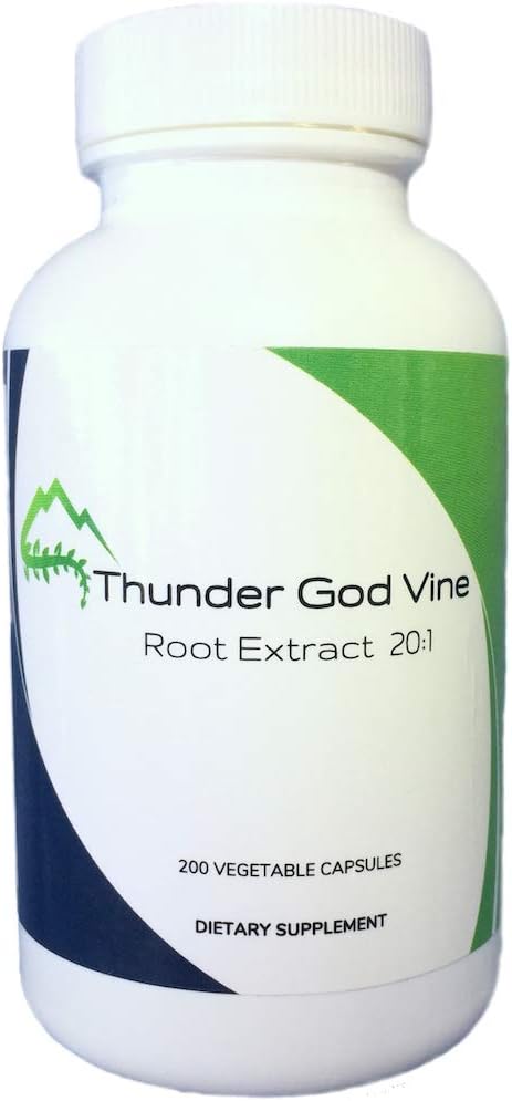 Thunder God Vine Root Extract | Tripterygium wilfordii | 20:1 Concentration | 200 Vegan Capsules (100mg each) - görsel 1