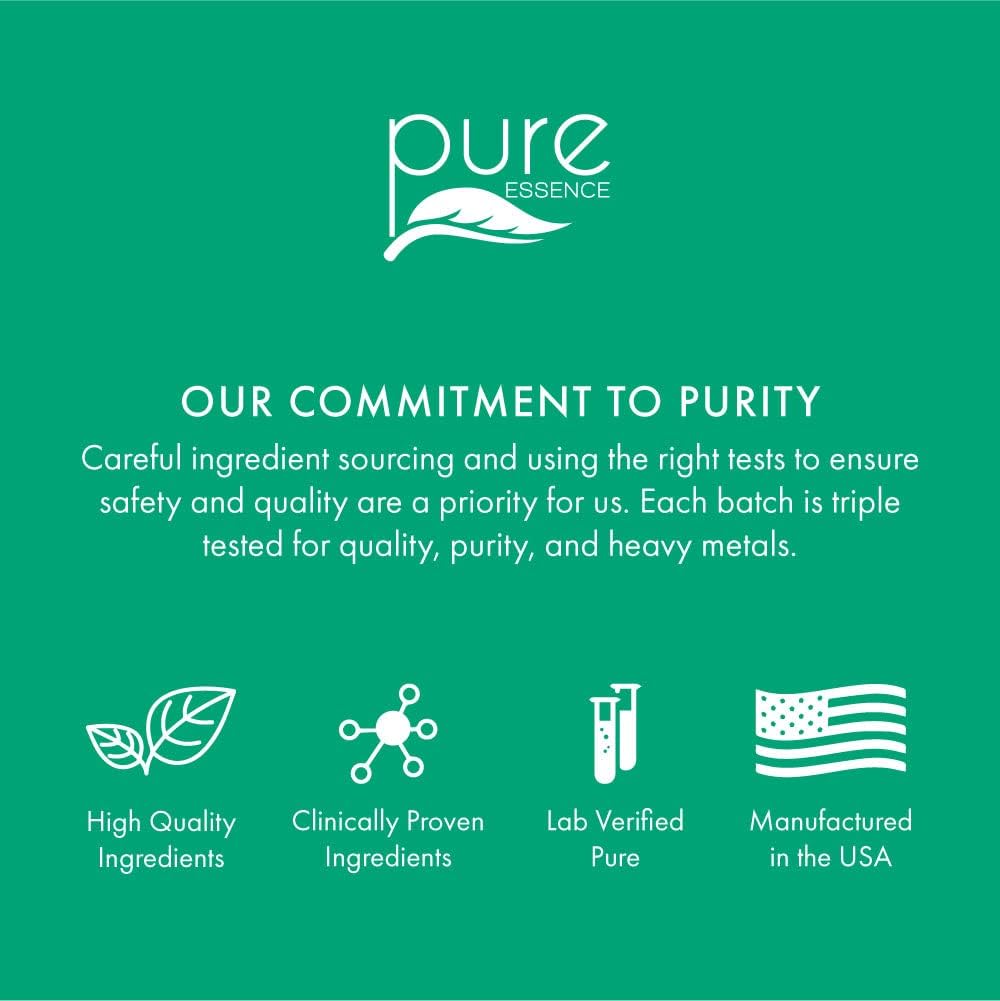 Energy Plus by Pure Essence - Caffeine Free, All Natural Herbal Energy and Focus Supplement - Smooth, No Jitters, No Energy Crash - 120 Tablets - görsel 6