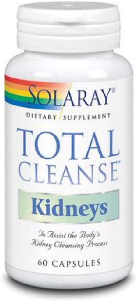 Solaray Total Cleanse Kidney Supplement - Complex Blend of Parsley, Dandelion, and Nettle - 60 Vegan Capsules - görsel 1