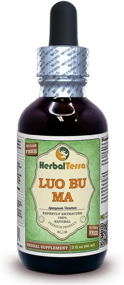 Luo Bu Ma, Dogbane (Apocynum Venetum) Glycerite, Dried Leaf Alcohol-Free Liquid Extract, 120 ml - görsel 10
