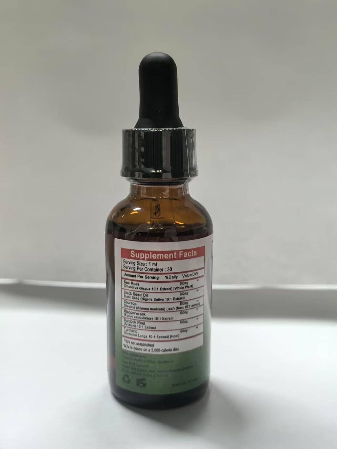 Sea Moss Black Seed Oil Soursop Liquid Drops with Bladderwrack Burdock Root Turmeric – Multimineral and Vitamin Superfood Drops - görsel 8