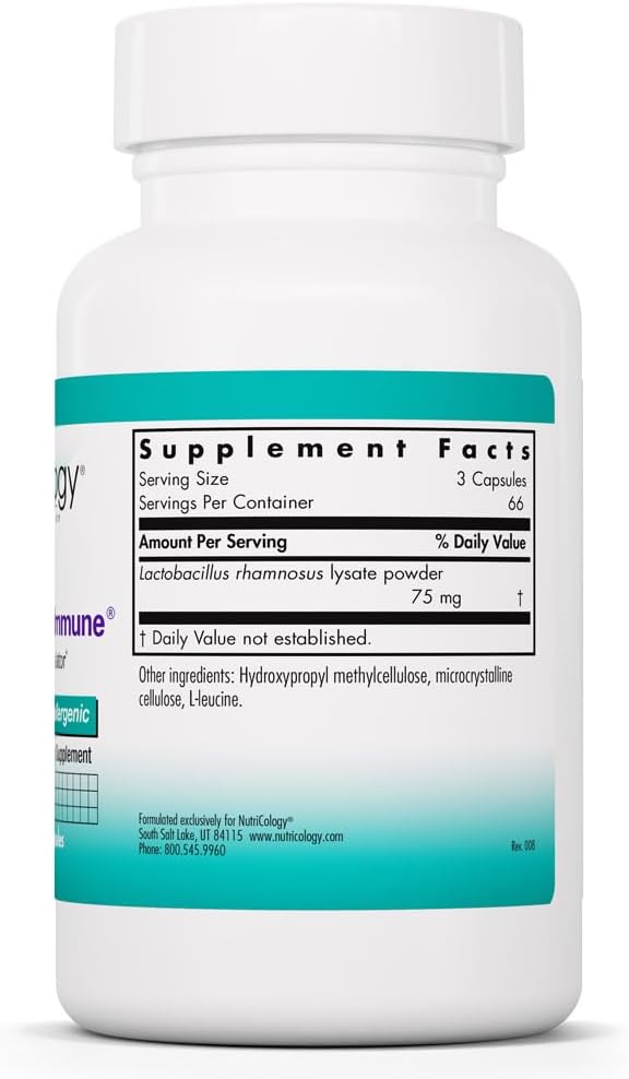 NutriCology ImmunoBiotic Pro - Postbiotic Supplement with Lactobacillus rhamnosus - Immune & Microbiome Support - 200 Capsules - görsel 2