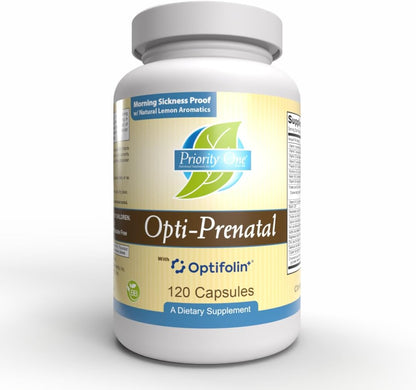 Priority One Vitamins Opti-Prenatal (120 Capsules) - Support for the Nutritional Needs of Mum and Baby