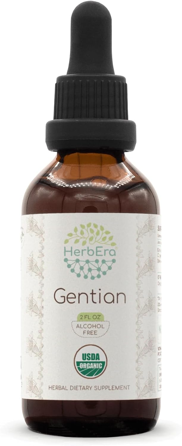 Gentian USDA Organic – Alcohol-Free Bitter Drops, 2 fl oz (60 ml) - görsel 1