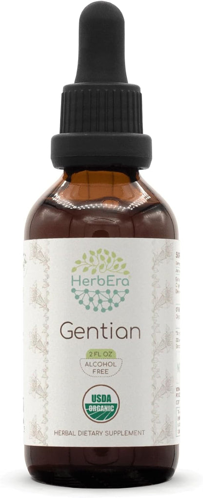 Gentian USDA Organic – Alcohol-Free Bitter Drops, 2 fl oz (60 ml)