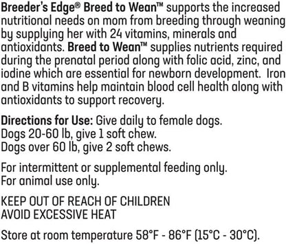 Breeder’s Edge Breed to Wean, Prenatal and Postnatal Multivitamin for Dogs & Cats, 100ct – Image 9