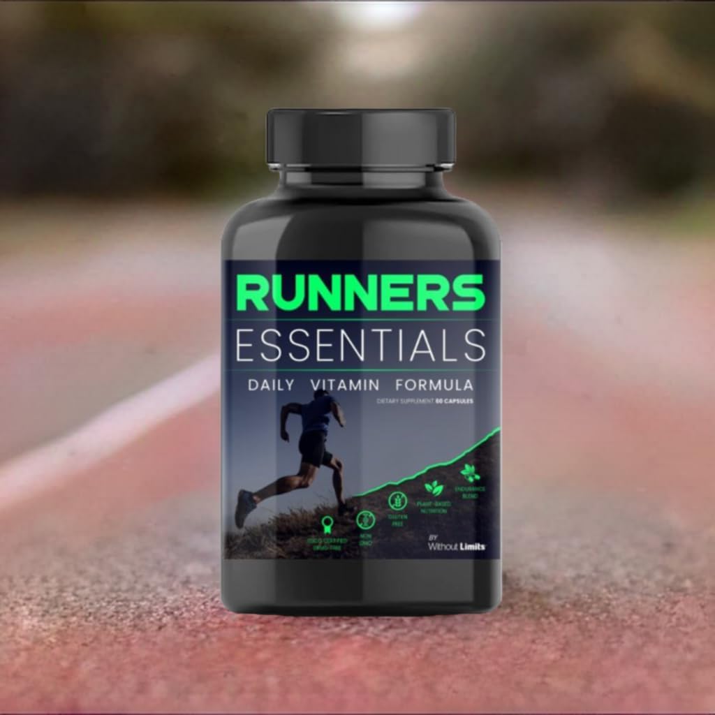 Without Limits Runners Essentials Daily Vitamin Formula - Runners Daily Vitamin - One Month Supply - 60 Capsules - görsel 8