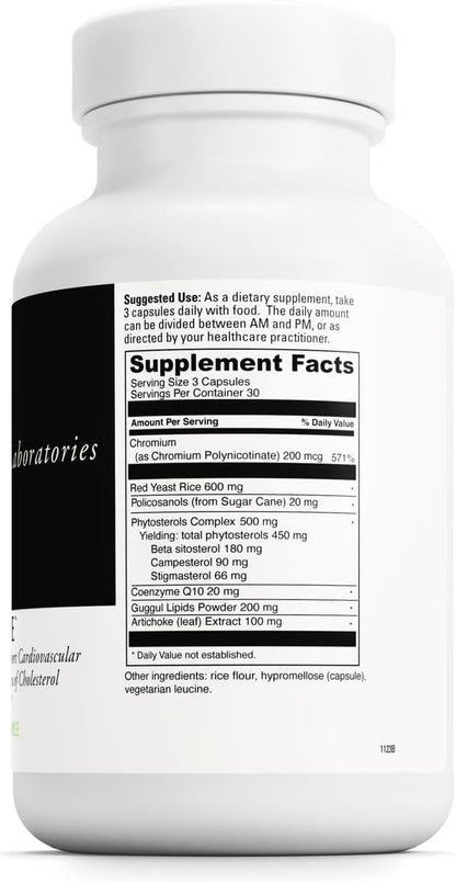 DAVINCI Labs CholestSure – Heart Health Supplement with CoQ10, Red Yeast Rice & Phytosterols – 90 Vegetarian Capsules