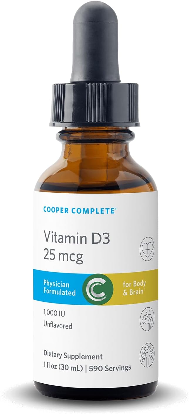 Cooper Complete Liquid Vitamin D3, 1000 IU, Cholecalciferol, 590 Drops - görsel 1