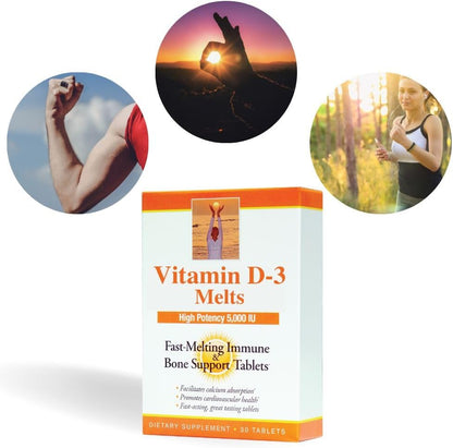Dr. Newton's Naturals Vitamin D3 5000 IU Fast-Melting Tablets - 30 Tablets