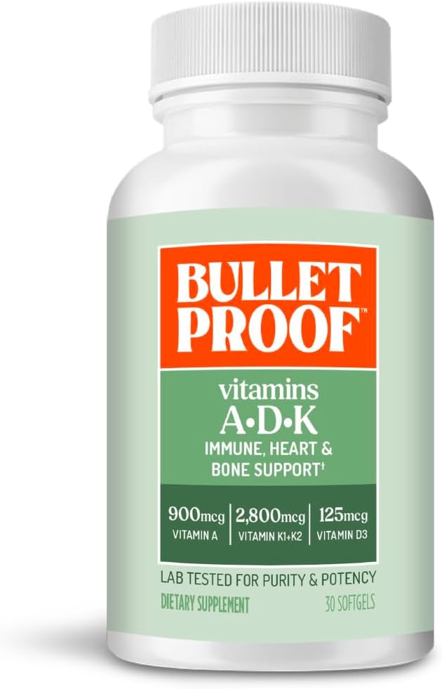 Bulletproof Vitamins A-D-K Soft gel capsule Capsules, 30 Count - görsel 1
