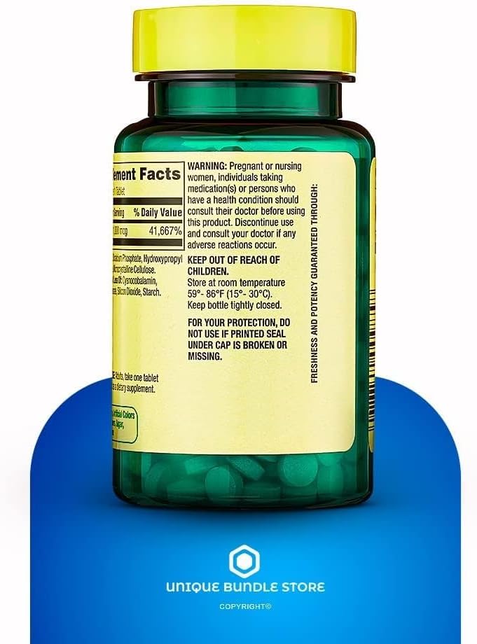 Vitamin B12 1000 mcg Timed-Release – 60 Tablets - görsel 4