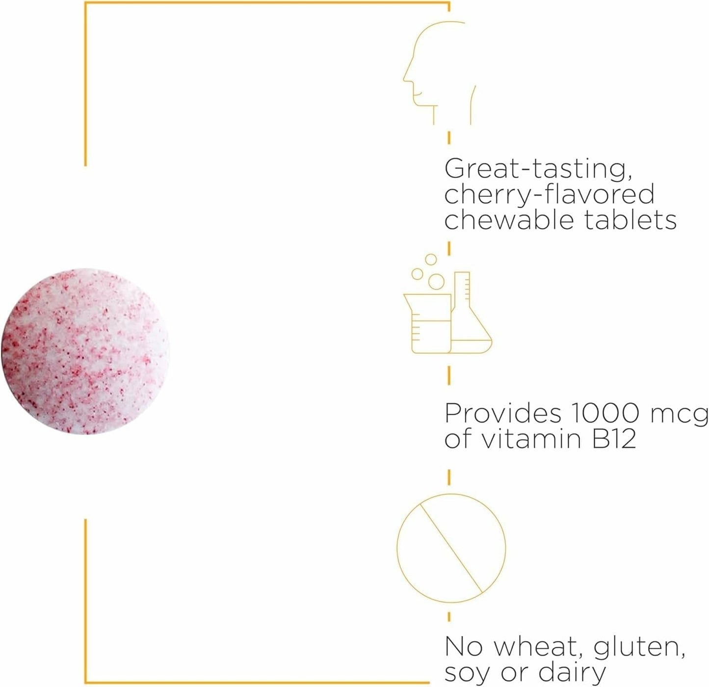 B12-Active Chewable Tablets – Methylcobalamin for Nerve Function - görsel 3