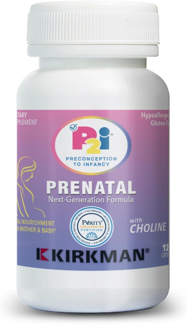 Kirkman P2i Prenatal Vitamins – Multivitamin with Choline, 120 Capsules - görsel 1
