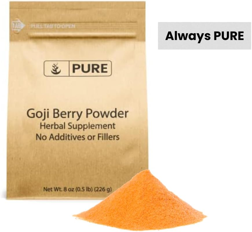 Pure Original Ingredients Goji Berry Powder (227g) - Wolfberry Traditional Herbal Food Supplement, Non-GMO - görsel 3