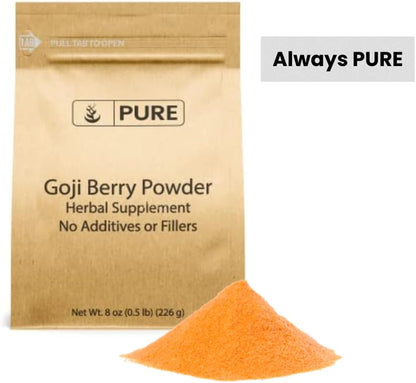 Pure Original Ingredients Goji Berry Powder (227g) - Wolfberry Traditional Herbal Food Supplement, Non-GMO