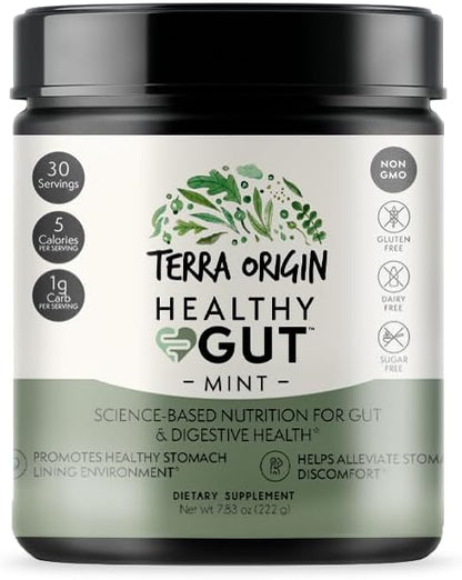TERRA ORIGIN Healthy Gut Powder - Berry Flavour, 30 Servings