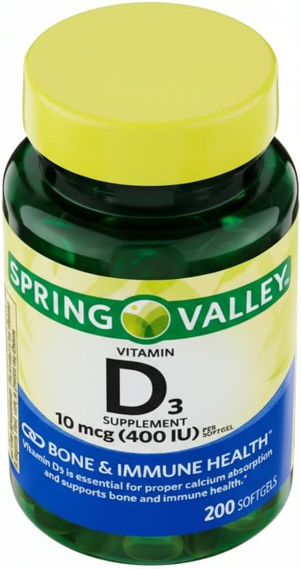 Vitamin D3 10 µg (400 IU), 200 Softgels – Food Supplement - görsel 1