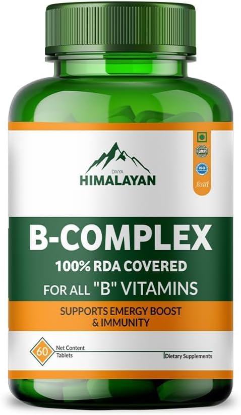 Plant Based Vitamin B Complex Supplement | Methylated Vitamin B12 1000 mcg with B1, B2, B3, B6, B7, B9 | Active B12 & Plant Superfoods for Energy, Nervous System, Digestion & Immunity – 60 Tablets - görsel 1