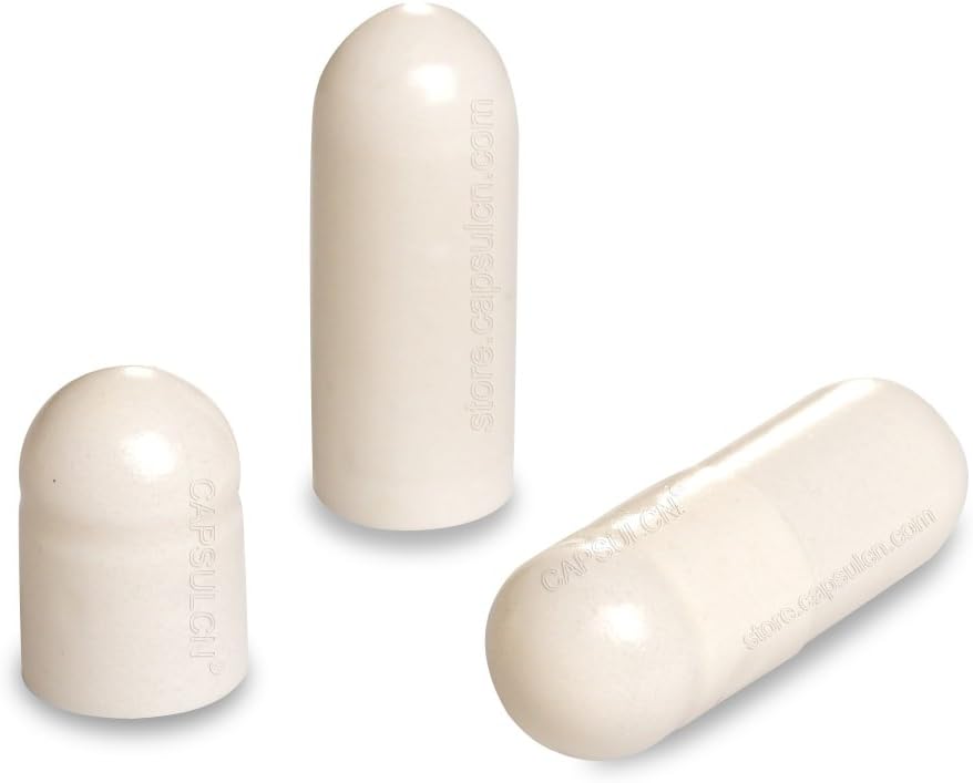 Empty Enteric Coated Capsules, 1000 pcs, Size 0, White, Joined - görsel 2