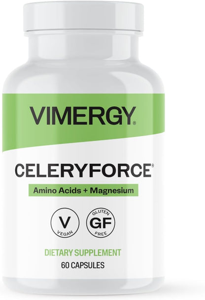 Vimergy Celeryforce – Nutrients and Amino Acids – A Daily Wellness Support – Kosher, Vegan & Gluten-free – 60 Capsules
