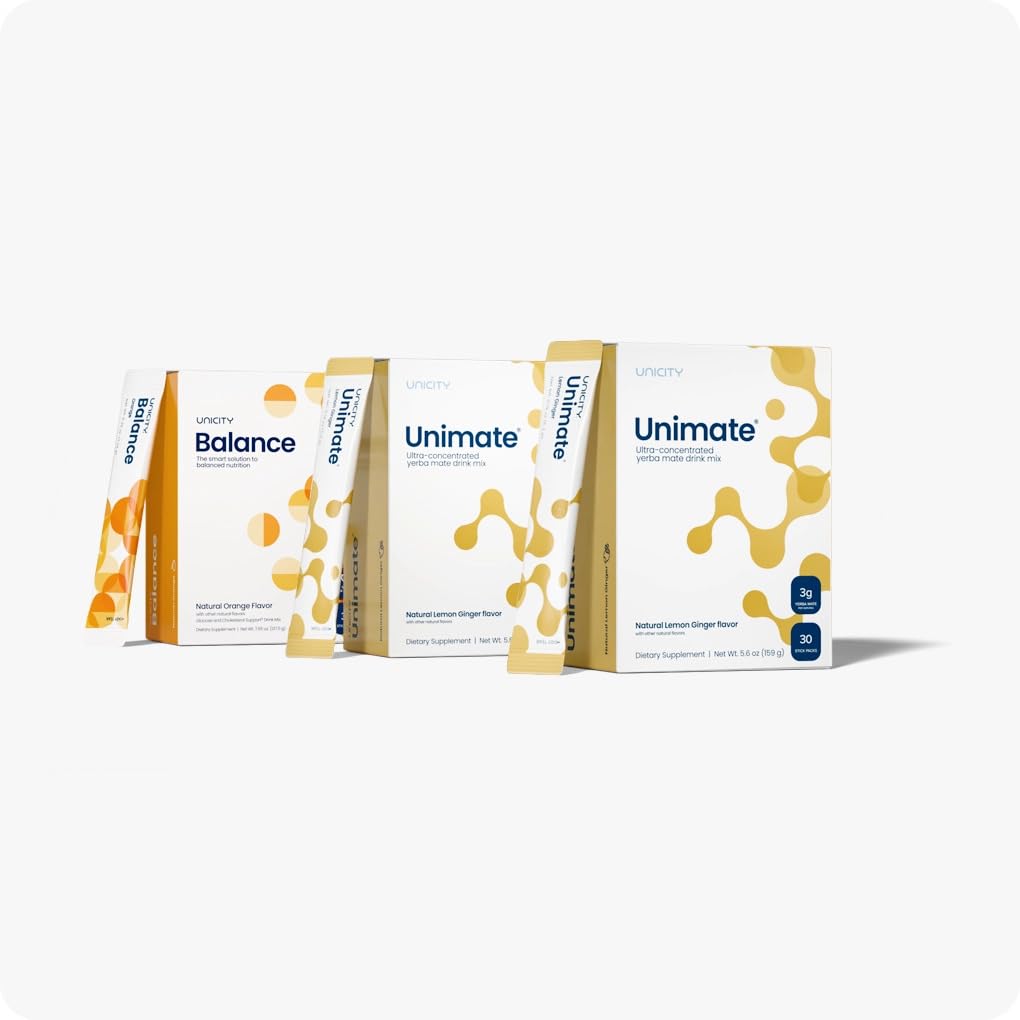 UNICITY Feel Great System Natural – Balance Natural Orange & UNIMATE Lemon Ginger (30-Day Supply) - görsel 1