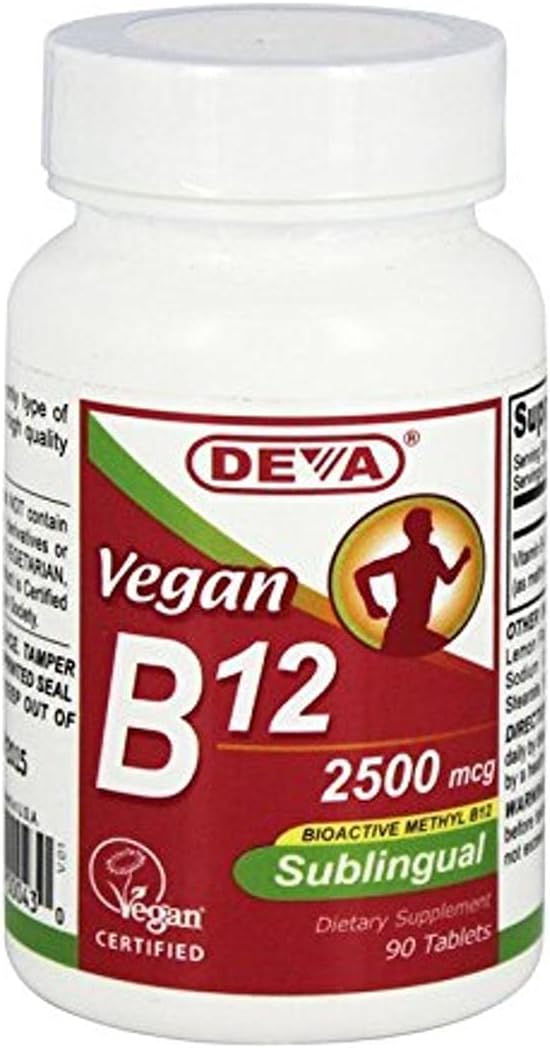 Deva Vegan Vitamins B12 Sublingual, 90 Count - görsel 1