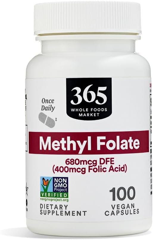 365 by Whole Foods Market, Methyl Folate, 100 Capsules - görsel 1