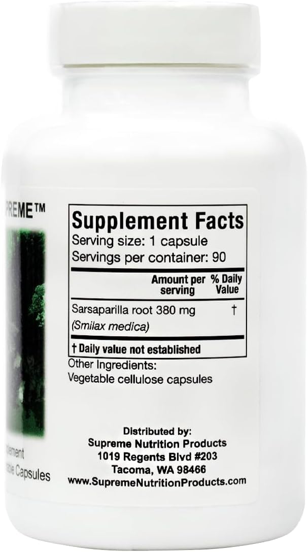 Supreme Nutrition Smilax Supreme – 90 Pure Sarsaparilla Vegetarian Capsules - görsel 2