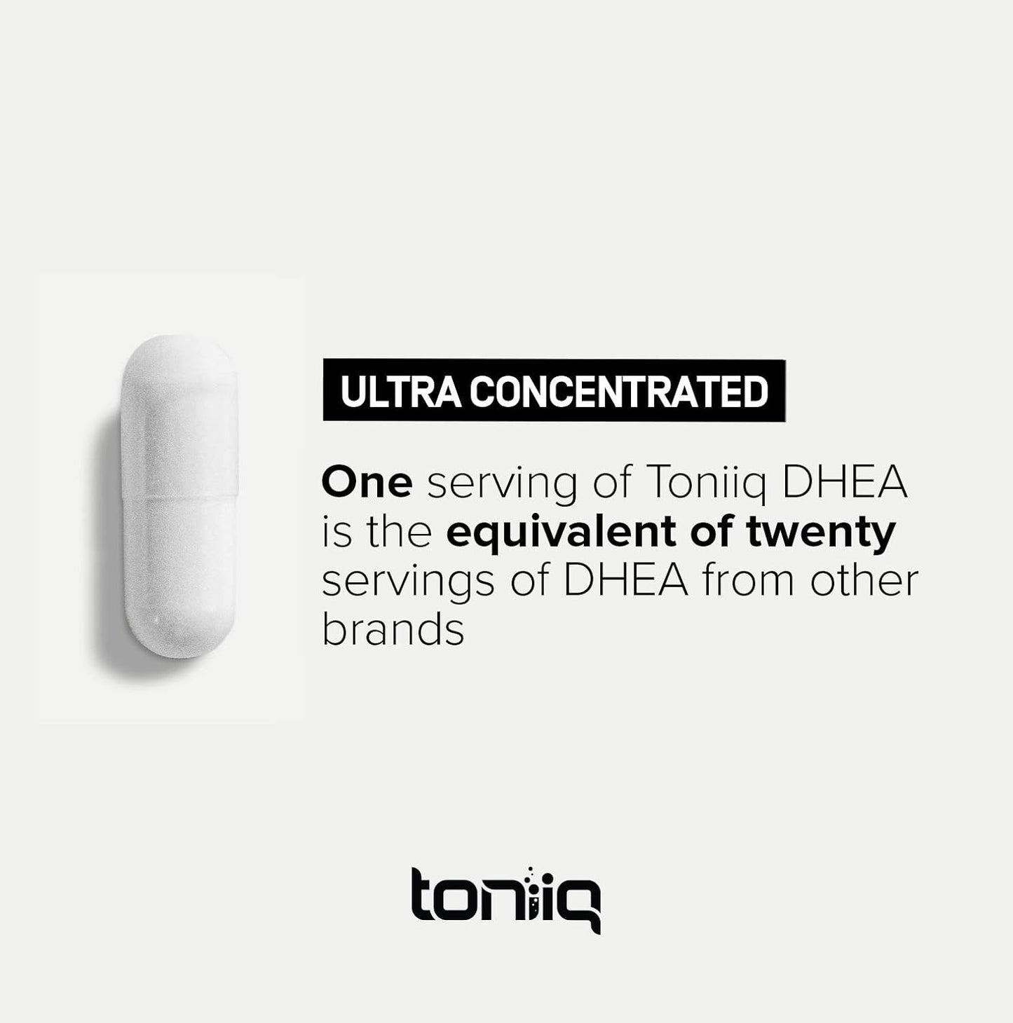 Toniiq Ultra High Strength DHEA 100mg Supplement - 99%+ Pure Micronised DHEA for Men and Women - 180 Capsules - görsel 4