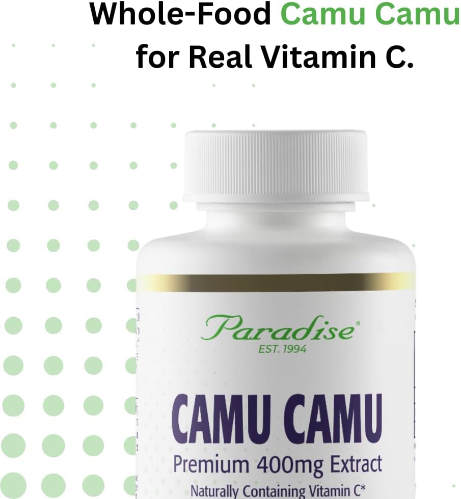 Paradise Herbs Organic Camu Camu Extract, 400 mg, 60 Capsules - görsel 7