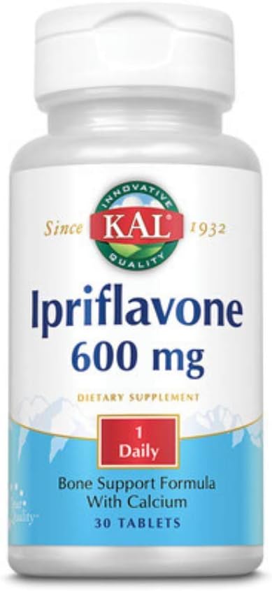 KAL Ipriflavone 600 mg Tablets, 30 Tablets - Bone Health Support - görsel 1