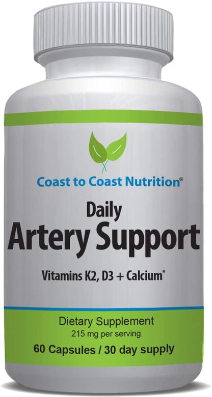 Artery Support – Vitamin K2 & D3 Blood Circulation Supplement, 60 Capsules