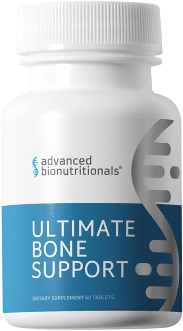 Advanced Bionutritionals Ultimate Bone Support Food Supplement – Strontium, Silica, Vitamin K2 & D3 – Non-GM, Gluten-free, Vegan (60 Tablets) - görsel 1