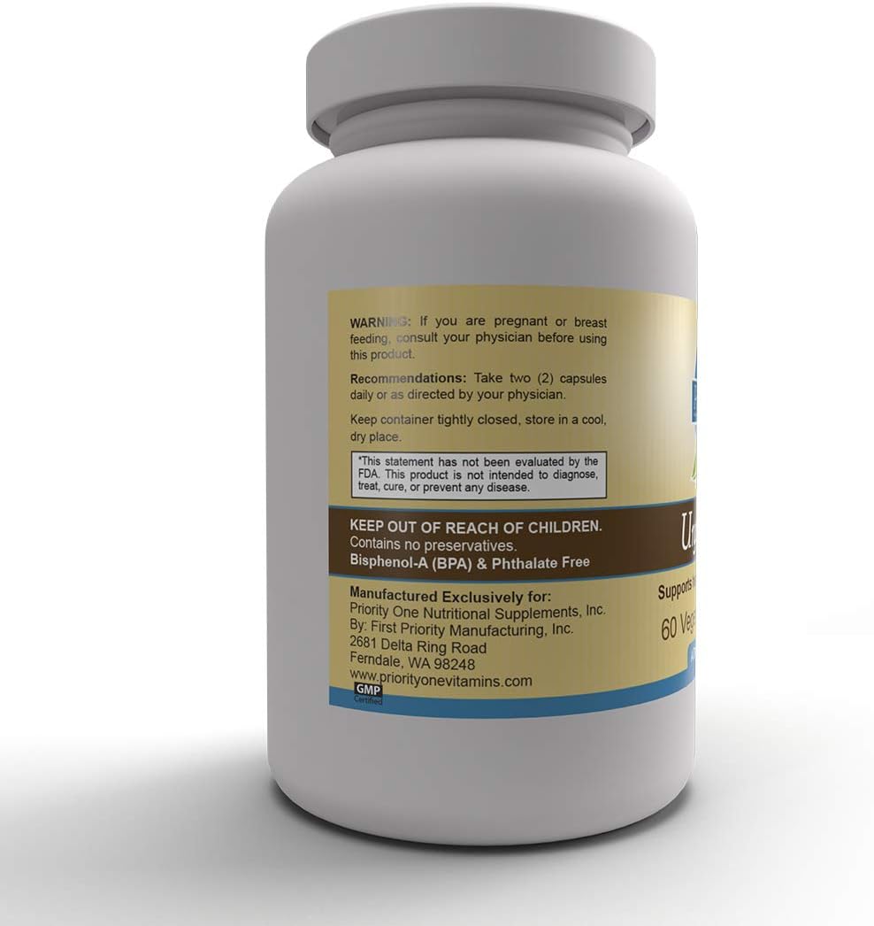 Priority One Vitamins Urgent Less - For Bladder and Prostate Wellbeing (60 Vegetarian Capsules) - görsel 4