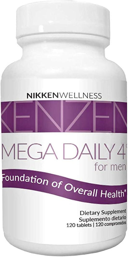 NIKKEN Mega Daily 4 for Men (1569) - Support Daily Nutrition - Natural Antioxidants from Organic Vegetables and Traditional Garden Herbs - 120 Tablets