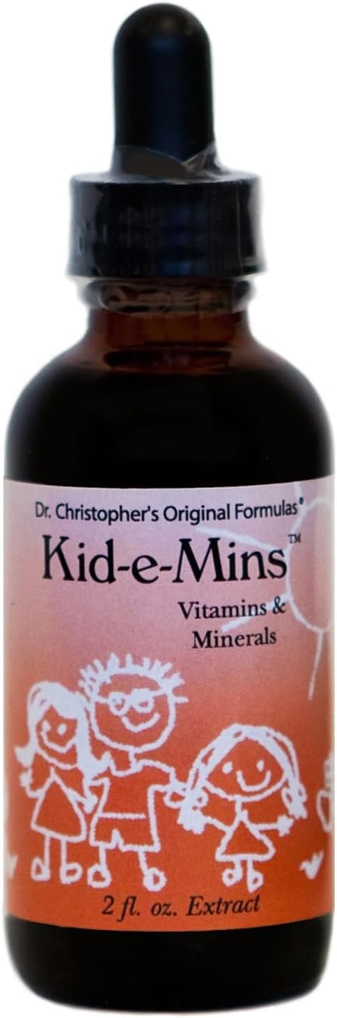 Dr. Christopher's Kid-E-Mins Vitamins & Minerals - Natural Orange Flavour - Children's Liquid Multivitamin - 59 ml - görsel 1