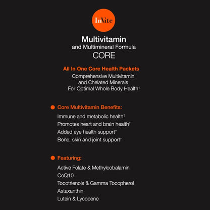 Invite Health Core Multivitamin - Essential Vitamins and Minerals, 30-Day Supply (Pack of 2)